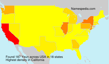 Surname Yeun in USA Surname Yeun in USA