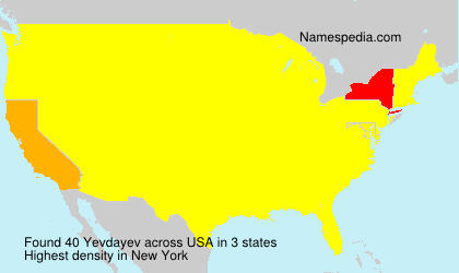Surname Yevdayev in USA Surname Yevdayev in USA