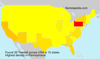 Surname Yewdall in USA Surname Yewdall in USA