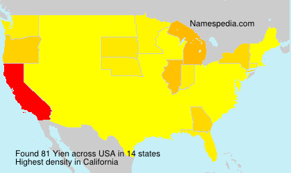 Surname Yien in USA Surname Yien in USA