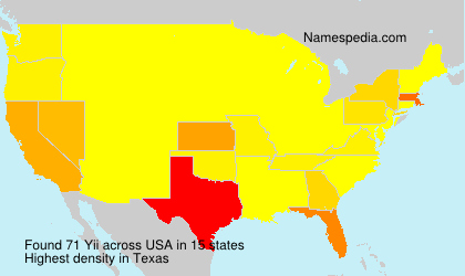 Surname Yii in USA Surname Yii in USA