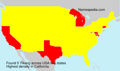 Surname Yikang in USA