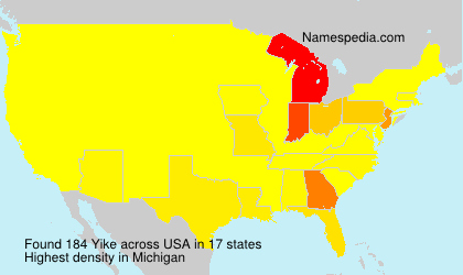Surname Yike in USA