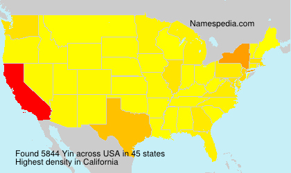 Surname Yin in USA