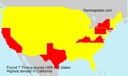 Surname Yinong in USA Surname Yinong in USA