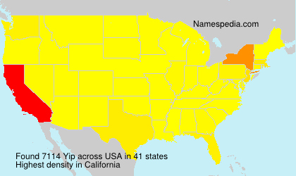 Surname Yip in USA Surname Yip in USA
