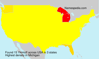 Surname Ykimoff in USA