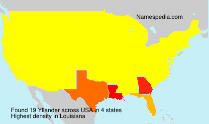 Surname Yllander in USA Surname Yllander in USA