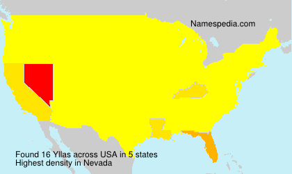Surname Yllas in USA Surname Yllas in USA