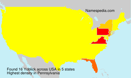 Surname Yoblick in USA Surname Yoblick in USA
