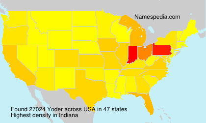 Surname Yoder in USA Surname Yoder in USA