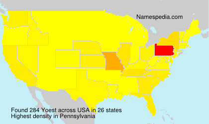 Surname Yoest in USA Surname Yoest in USA