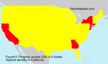 Surname Yonghee in USA Surname Yonghee in USA