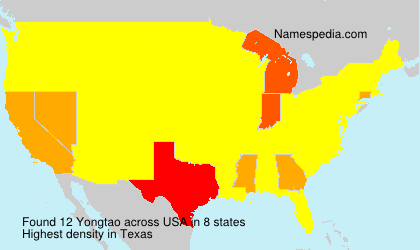 Surname Yongtao in USA Surname Yongtao in USA