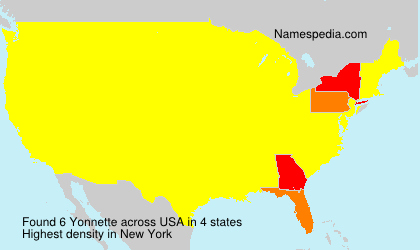 Surname Yonnette in USA Surname Yonnette in USA