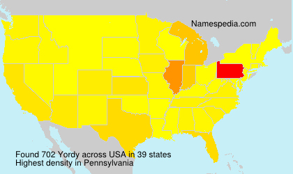 Surname Yordy in USA Surname Yordy in USA