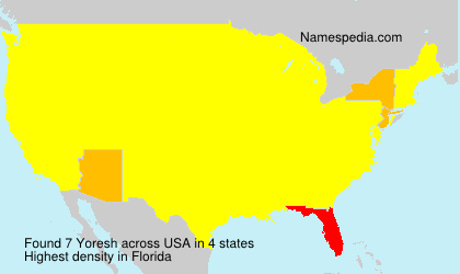 Surname Yoresh in USA Surname Yoresh in USA