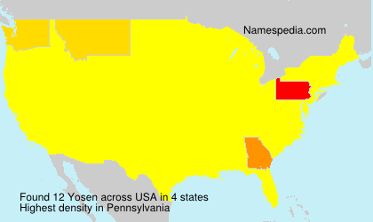 Surname Yosen in USA Surname Yosen in USA