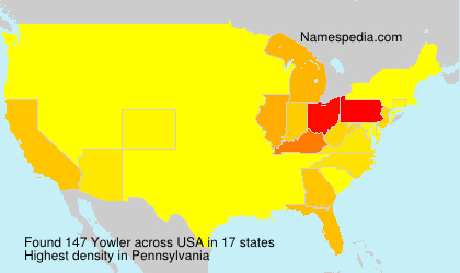 Surname Yowler in USA Surname Yowler in USA
