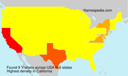 Surname Yraheta in USA Surname Yraheta in USA