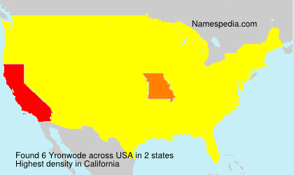 Surname Yronwode in USA Surname Yronwode in USA