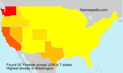 Surname Ytreeide in USA Surname Ytreeide in USA