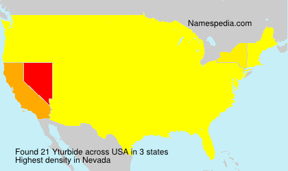Surname Yturbide in USA Surname Yturbide in USA