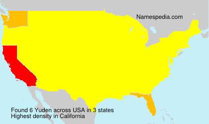 Surname Yuden in USA