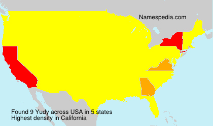 Surname Yudy in USA Surname Yudy in USA
