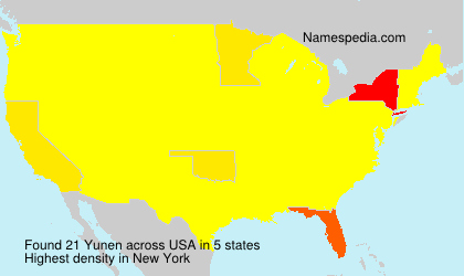 Surname Yunen in USA Surname Yunen in USA