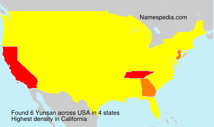 Surname Yunsan in USA Surname Yunsan in USA