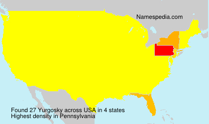 Surname Yurgosky in USA