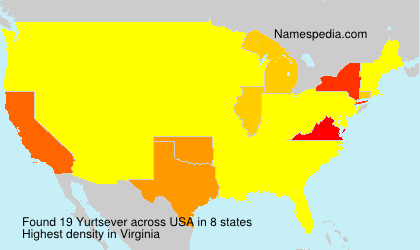 Surname Yurtsever in USA Surname Yurtsever in USA