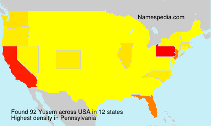 Surname Yusem in USA Surname Yusem in USA