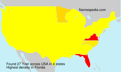 Surname Yzer in USA Surname Yzer in USA