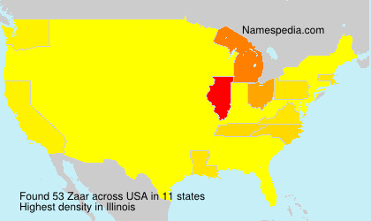 Surname Zaar in USA Surname Zaar in USA
