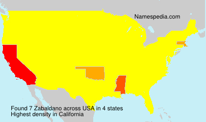 Surname Zabaldano in USA Surname Zabaldano in USA