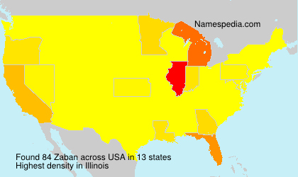 Surname Zaban in USA Surname Zaban in USA