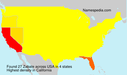 Surname Zabate in USA Surname Zabate in USA