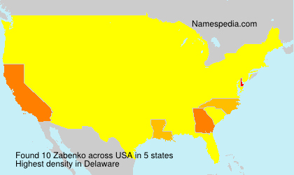 Surname Zabenko in USA Surname Zabenko in USA
