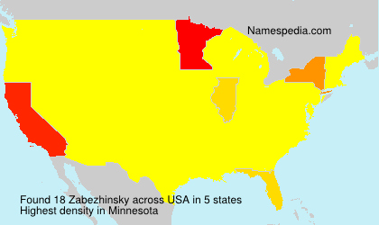Surname Zabezhinsky in USA Surname Zabezhinsky in USA