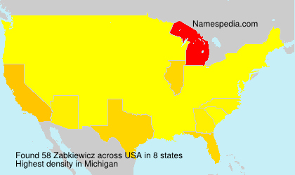 Surname Zabkiewicz in USA Surname Zabkiewicz in USA