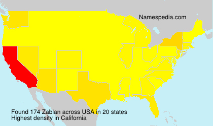 Surname Zablan in USA Surname Zablan in USA