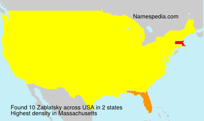 Surname Zablatsky in USA Surname Zablatsky in USA