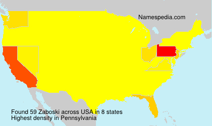 Surname Zaboski in USA Surname Zaboski in USA