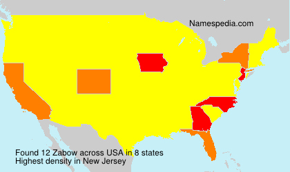 Surname Zabow in USA Surname Zabow in USA