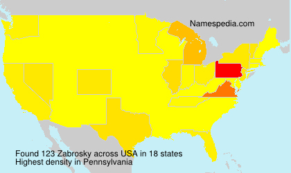 Surname Zabrosky in USA Surname Zabrosky in USA