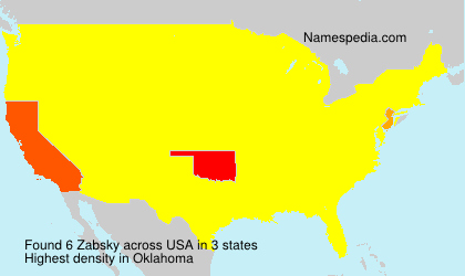 Surname Zabsky in USA Surname Zabsky in USA