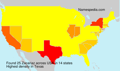 Surname Zacariaz in USA Surname Zacariaz in USA