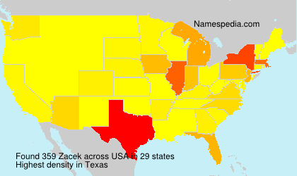 Surname Zacek in USA Surname Zacek in USA